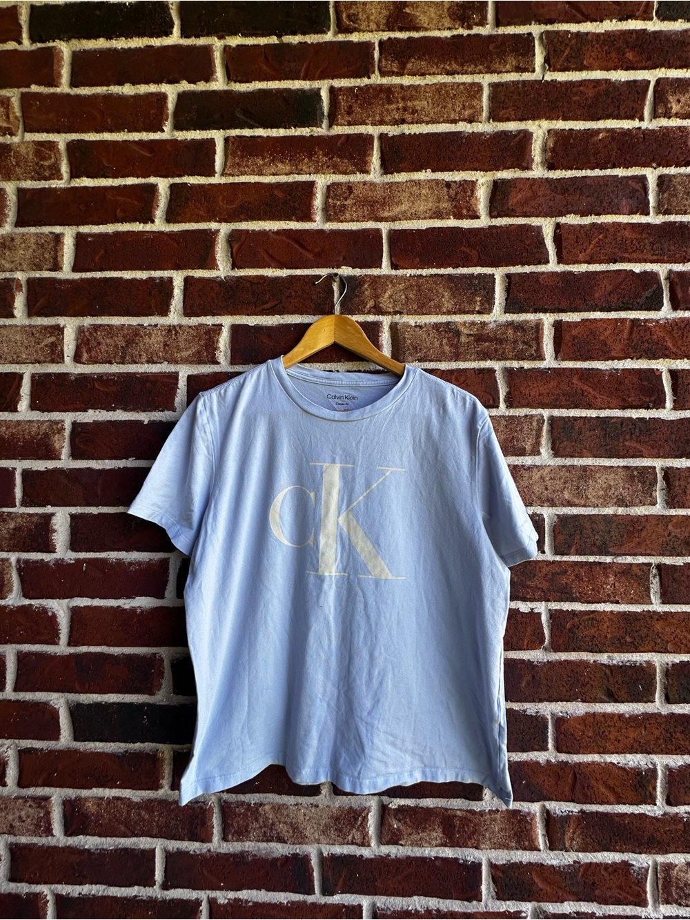 Calvin Klein Kids Pale Blue Tee with Cream CK Logo